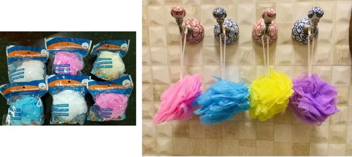 Esponja de banho nylon luxo dz
