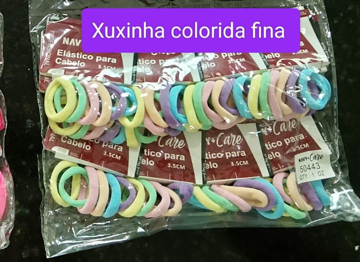 Xuxinha de Cabelo Colorida Pequena c/12 mini cartelas
