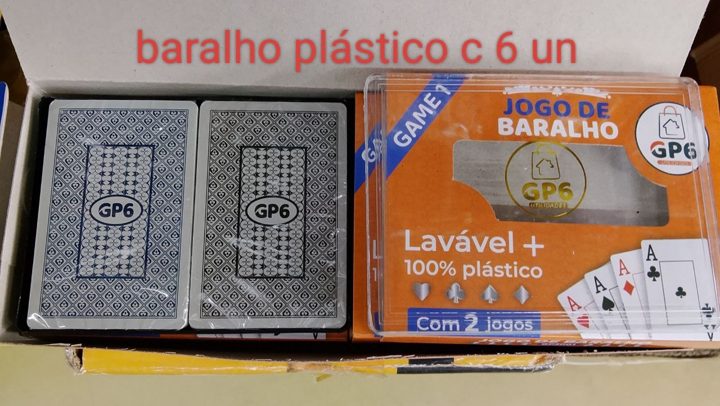 Baralho Plástico c/6 Fino
