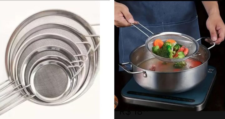 Peneira metal 18 cm