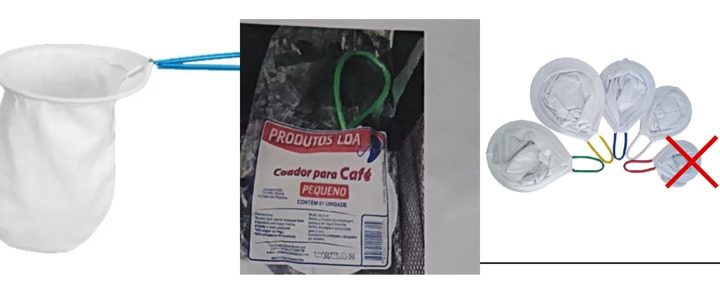 Coador de café pequeno pano dz