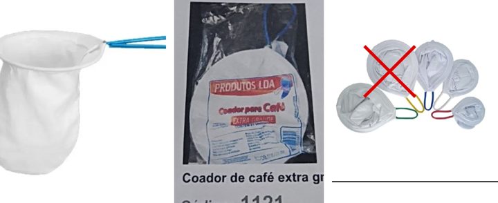 Coador de café extra grande pano dz