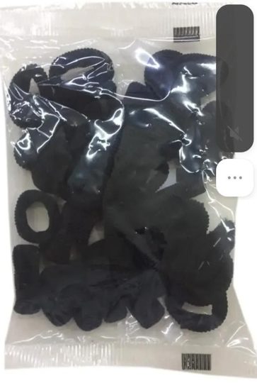 Xuxão para cabelo grosso preto c/72