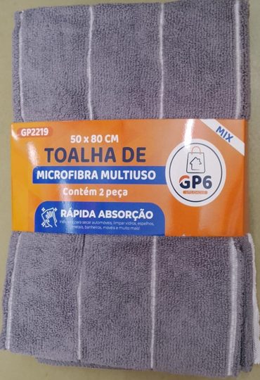 Pano de chão microfibra 50x80 c/2 un
