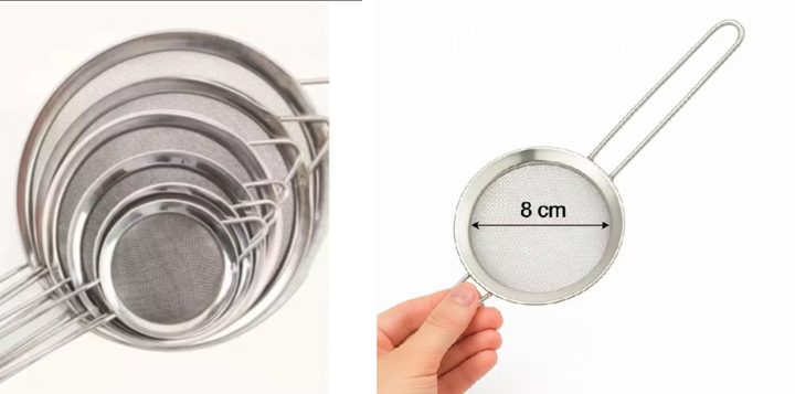 Peneira metal 8 cm