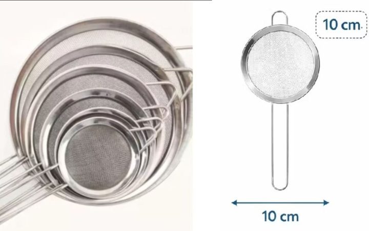 Peneira metal 10 cm